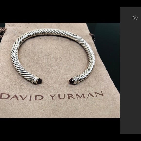 David Yurman Jewelry - BNWP DAVID YURMAN 5MM Garnet And Diamond Cuff